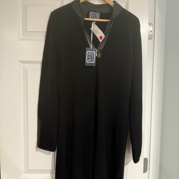 Brand new Sail to Sable black cashmere sweater dress - Picture 1 of 2